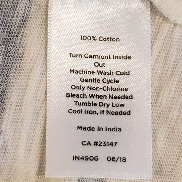 Talbots Tee Shirt Navy Blue Short Sleeve Size Medium Cotton Striped London - Picture 7 of 8